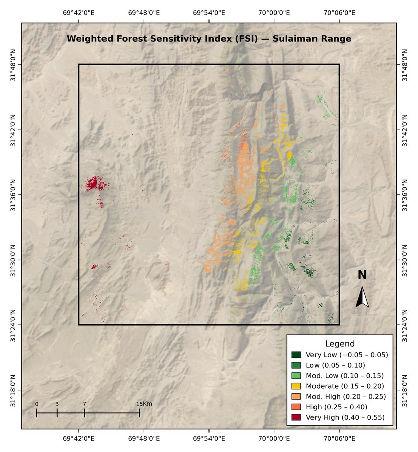 Weighted Forest Sensitivity Index map